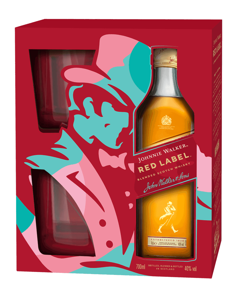 Whisky Johnnie Walker Red Label 40% 0,7l + 2 Poháre 2021